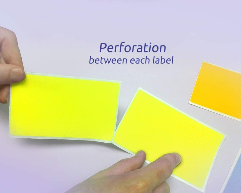 NextDayLabels - 3 X 5 Rectangle Inventory Color Coding Sticker Labels, 500 Per Roll (Fluorescent Yellow) - Image 4